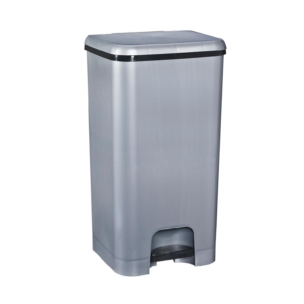 Great plastic Cubo de Pedal Class Plata 37L