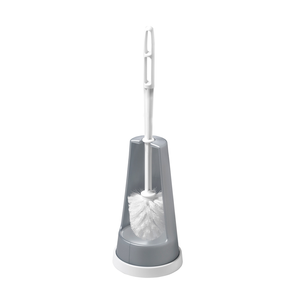 Great plastic Escobillero Redondo Campana W.C.Plata