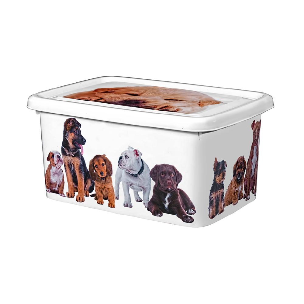 Great plastic Contenedor Urban 26L. Blanco IML Perros