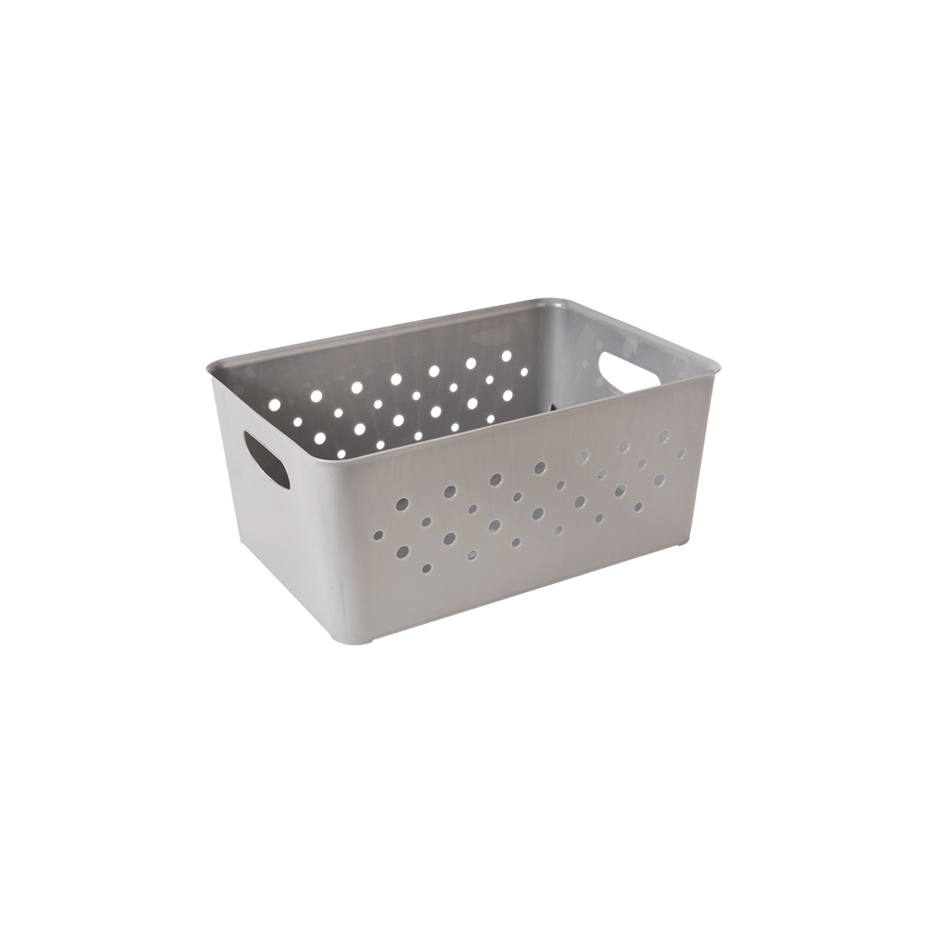 Great plastic Cesto Rectangular Circulos Gris 3.3L Solo hoy