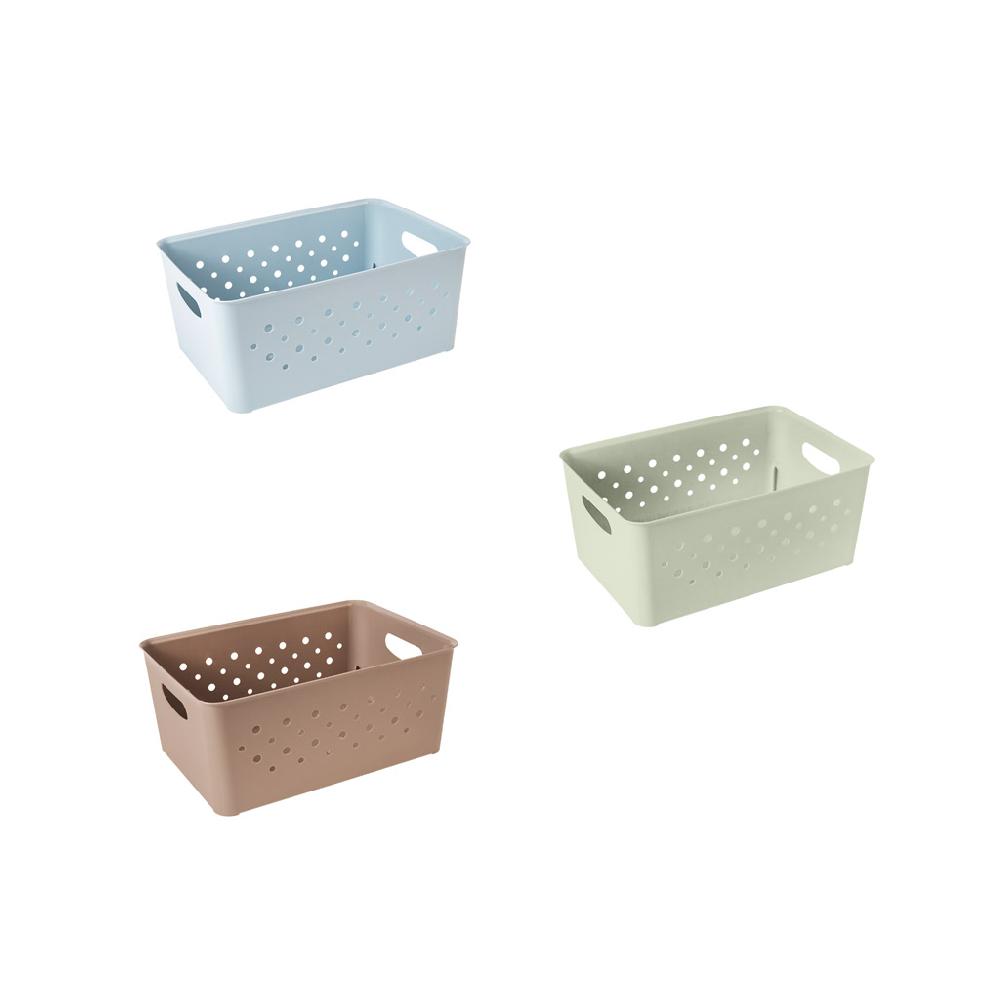 Great plastic Cesto Rectangular Circulos Color 3.3L Tienda de fábrica