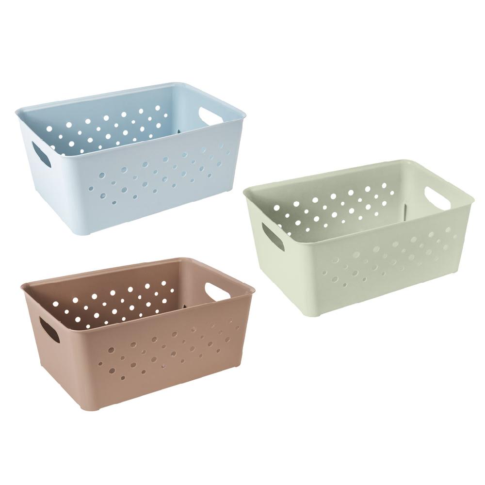 Great plastic Cesto Rectangular Circulos Color 14L Precios de Black Friday