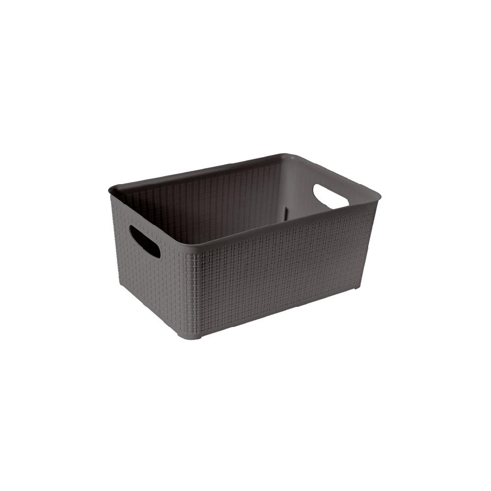 Great plastic Cesto Rectangular Mimbre Grafito 3.3L Grandes ahorros
