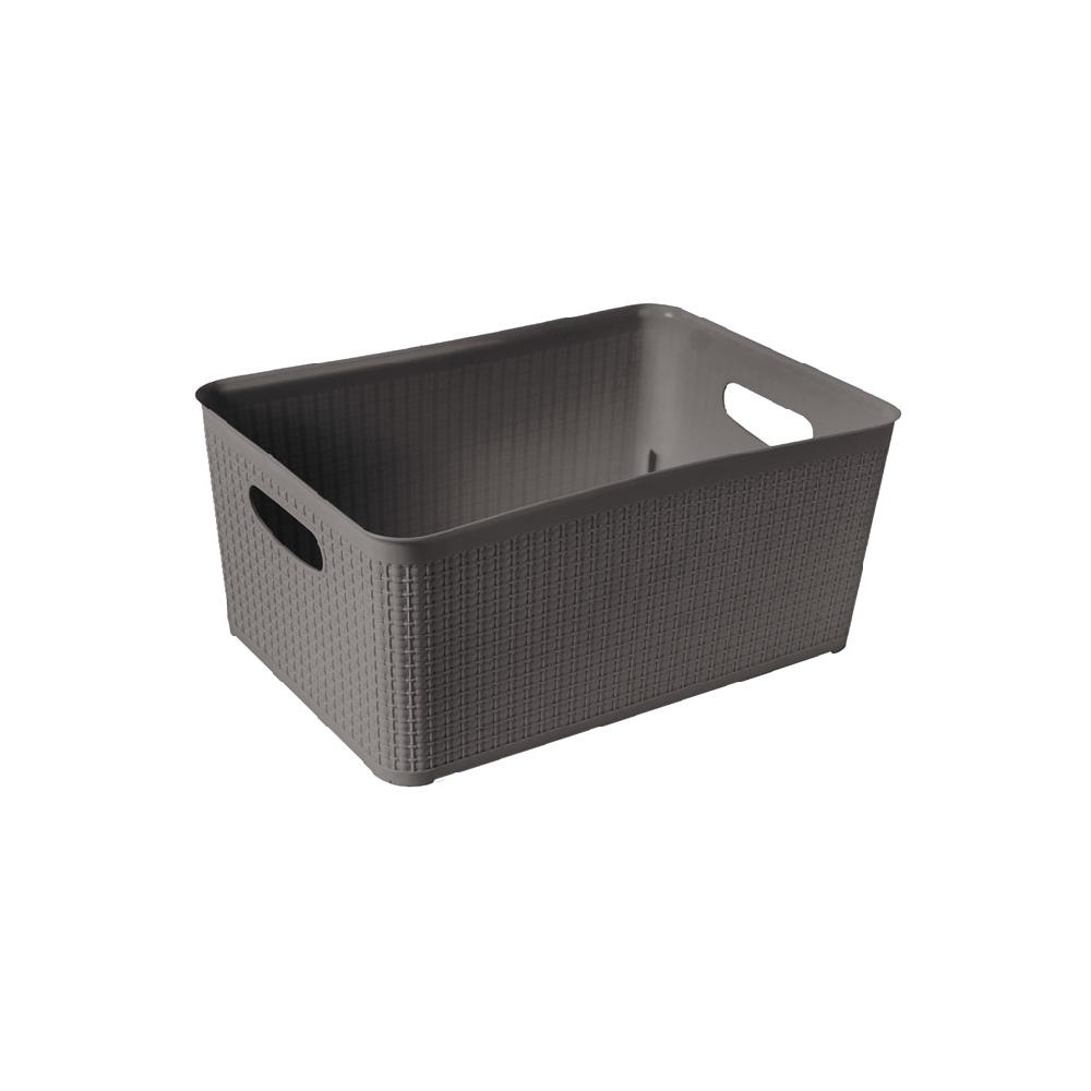 Great plastic Cesto Rectangular Mimbre Grafito 5.2L Rebajas de fin de temporada