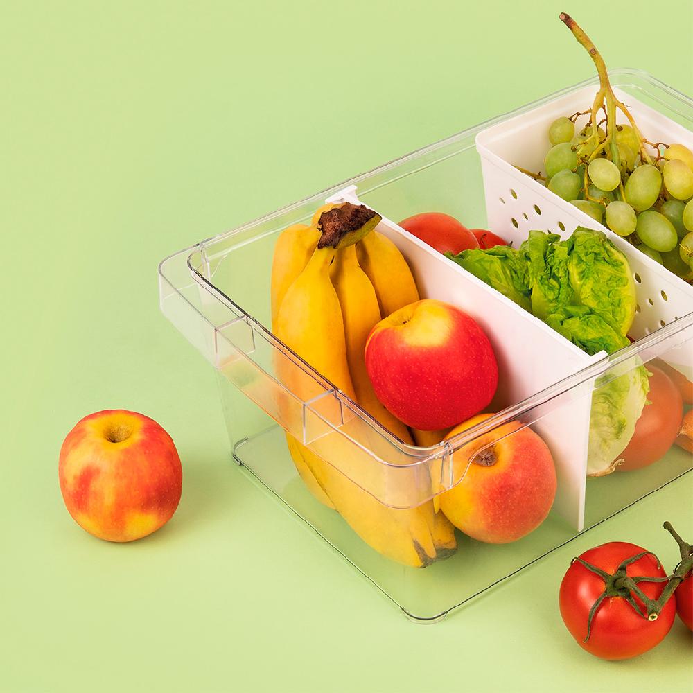 Great plastic Cajon Organizador Frigo con Cesta + Separador Promoción por tiempo limitado