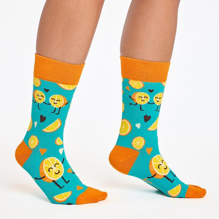 kylie crazy Calcetines divertidos de algodón "sin costuras" NARANJA Liquidación