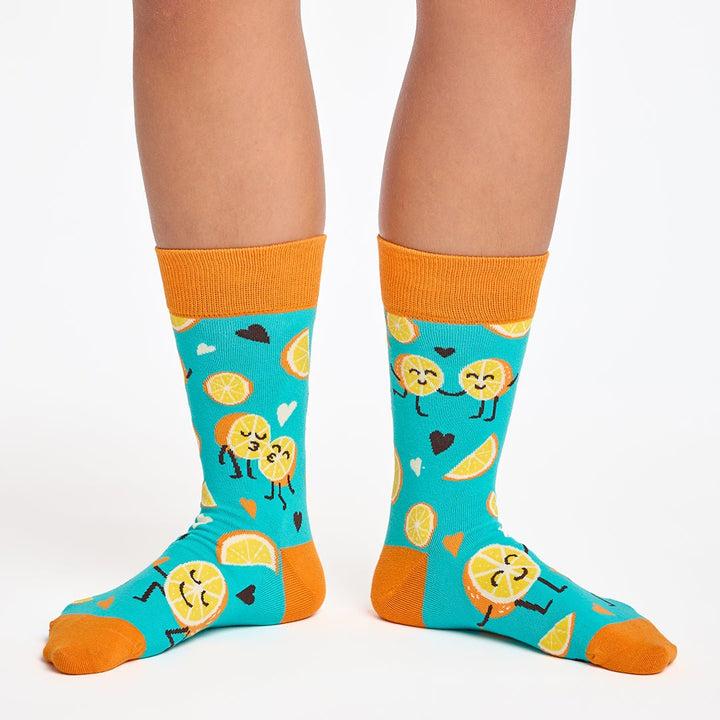 kylie crazy Calcetines divertidos de algodón "sin costuras" NARANJA Liquidación