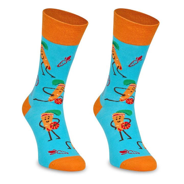 kylie crazy Calcetines divertidos de algodón "sin costuras". ZANAHORIA DEPORTIVA Oferta especial