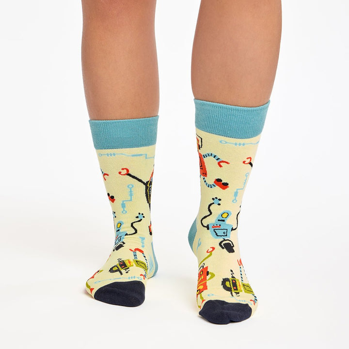 kylie crazy Calcetines divertidos de algodón "sin costuras" ROBOT Rebajas de fin de temporada