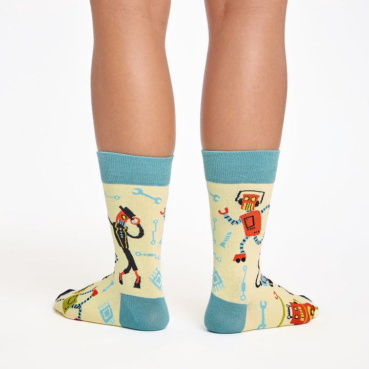 kylie crazy Calcetines divertidos de algodón "sin costuras" ROBOT Rebajas de fin de temporada