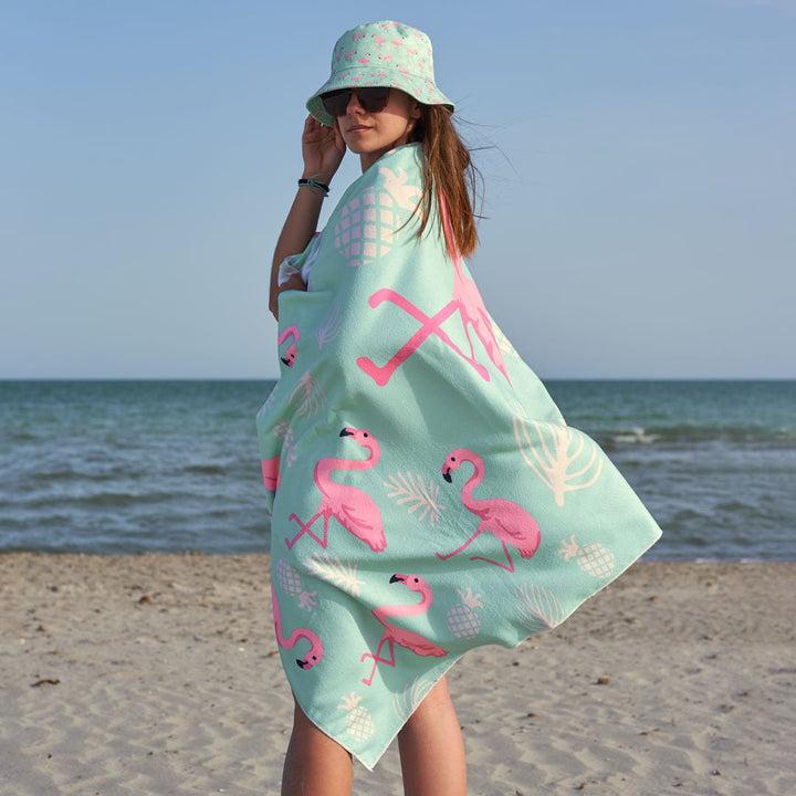 kylie crazy Toalla de playa ultraligera FLAMENCOS Liquidación