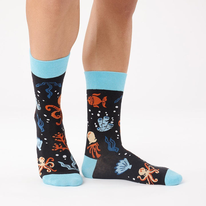 kylie crazy Calcetines divertidos de algodón "sin costuras" PULPO