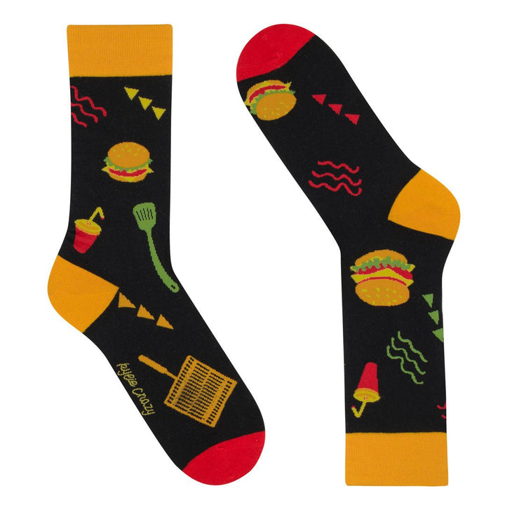 kylie crazy Calcetines divertidos de algodón HAMBURGUESA Liquidación