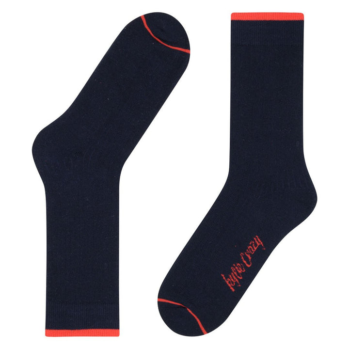 kylie crazy Calcetines azul marino de algodón con acolchado PIES DELICADOS 2025