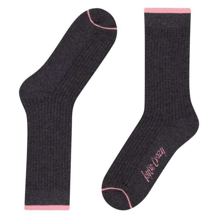 kylie crazy Calcetines grises de algodón con acolchado PIES DELICADOS En oferta