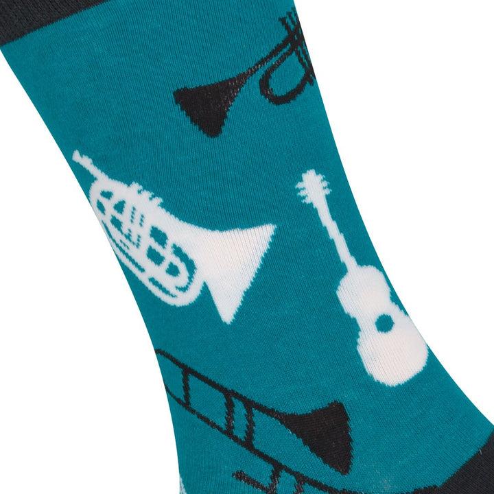 kylie crazy Calcetines divertidos de algodón BLUE MUSIC Los más vendidos