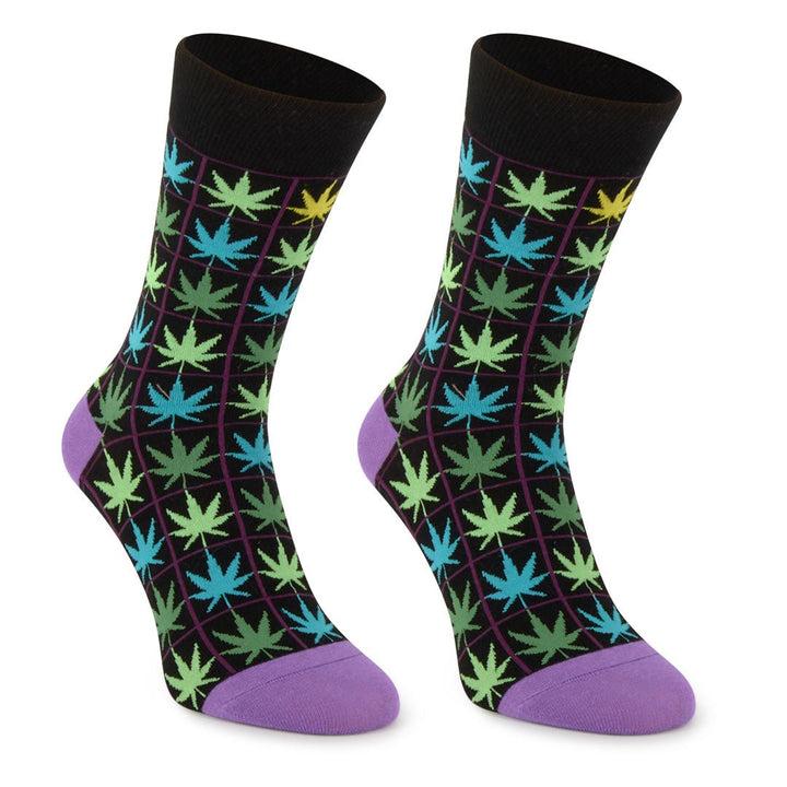 kylie crazy Calcetines alegres de algodón CANNABIS Último día