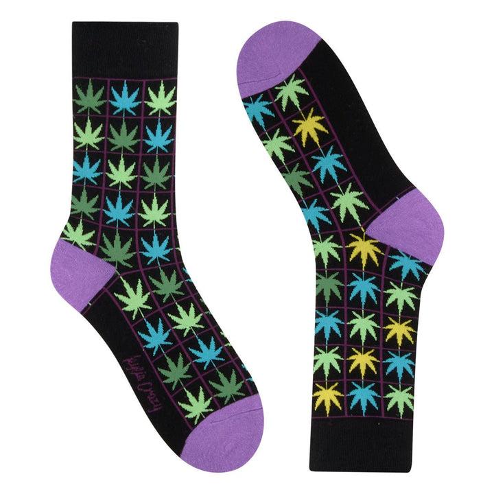 kylie crazy Calcetines alegres de algodón CANNABIS Último día