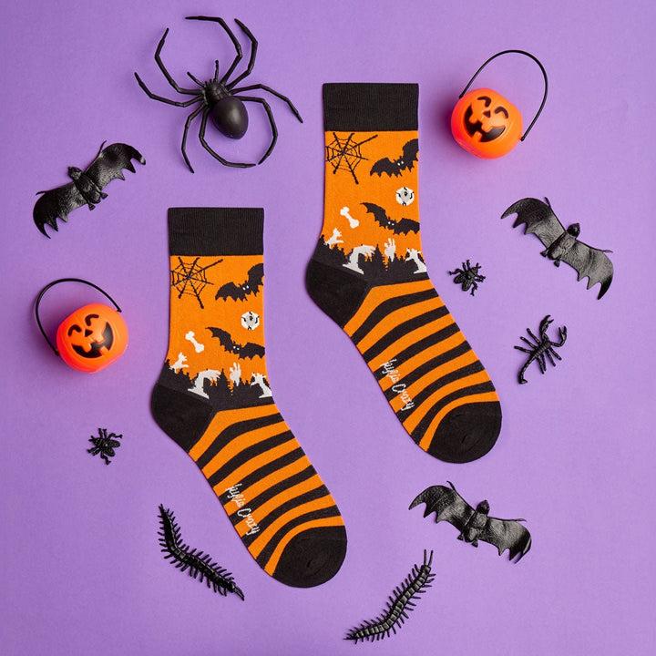 kylie crazy Calcetines divertidos de algodón MURCIÉLAGOS HALLOWEEN Superdescuento