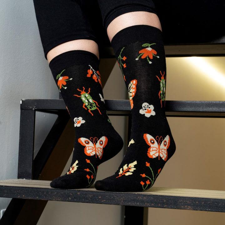 kylie crazy Calcetines originales de algodón MARIPOSA