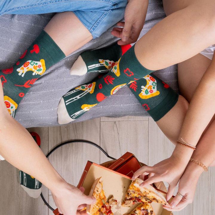 kylie crazy Calcetines alegres de algodón PIZZA