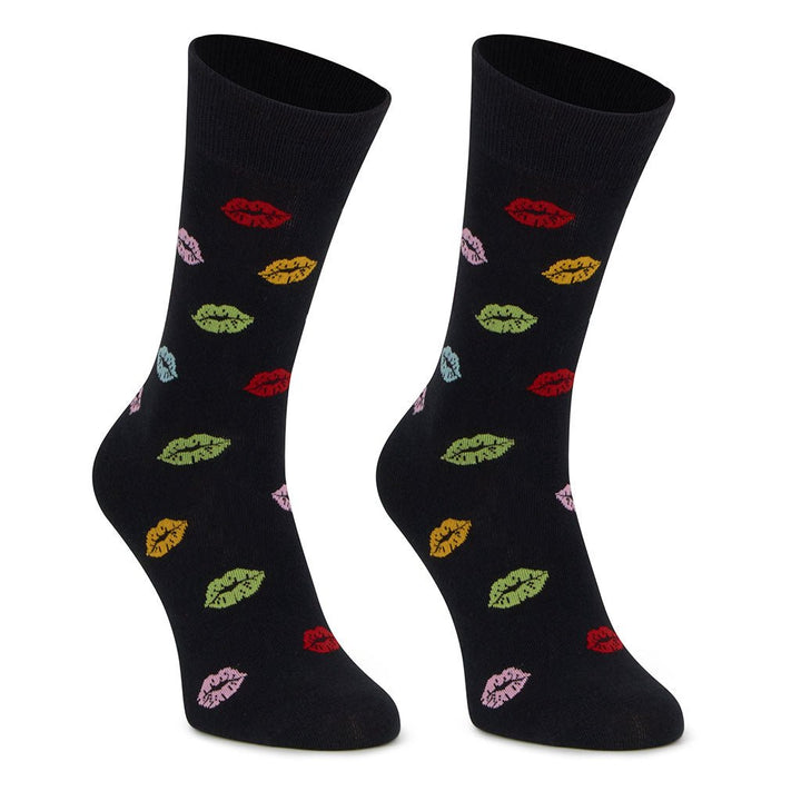 kylie crazy Calcetines alegres de algodón LABIOS