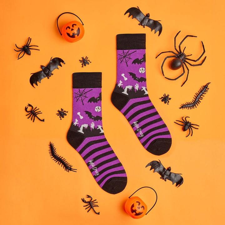 kylie crazy Calcetines divertidos de algodón MURCIÉLAGOS HALLOWEEN Oferta exclusiva