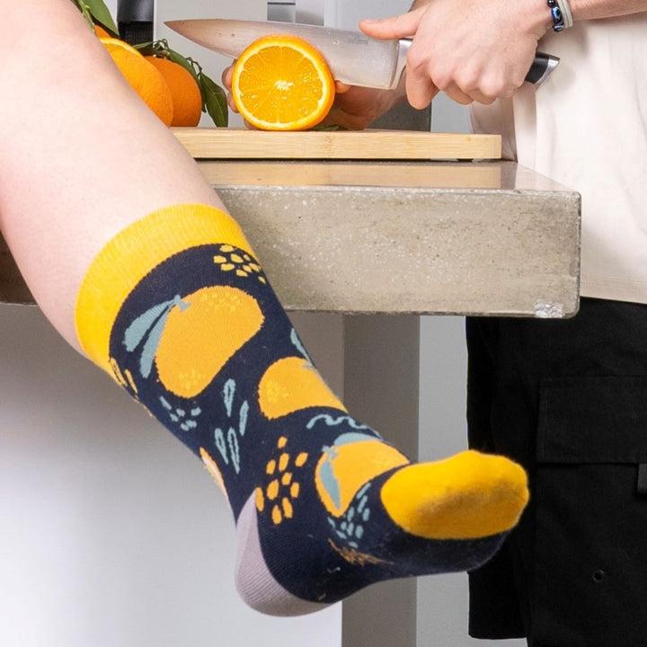 kylie crazy Calcetines divertidos de algodón NARANJA Ofertas de temporada