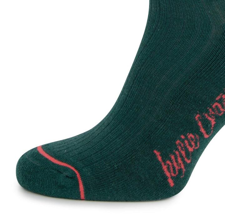 kylie crazy Calcetines verde de algodón con acolchado PIES DELICADOS Outlet online