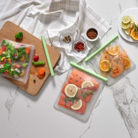 lékué Set de 3 bolsas reutilizables planas En oferta