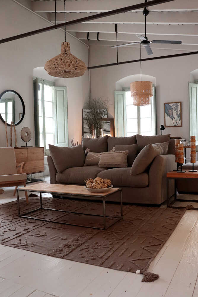 lorena canals ALFOMBRA LAVABLE TRIBU SOIL BROWN Rebajas top