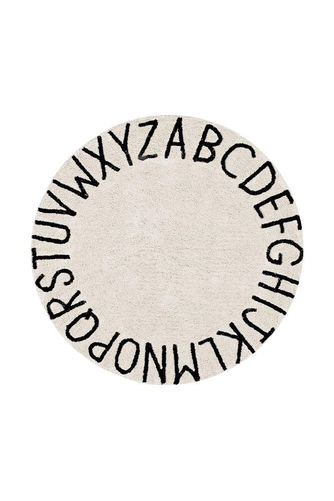 lorena canals ALFOMBRA LAVABLE ABC NATURAL BLACK