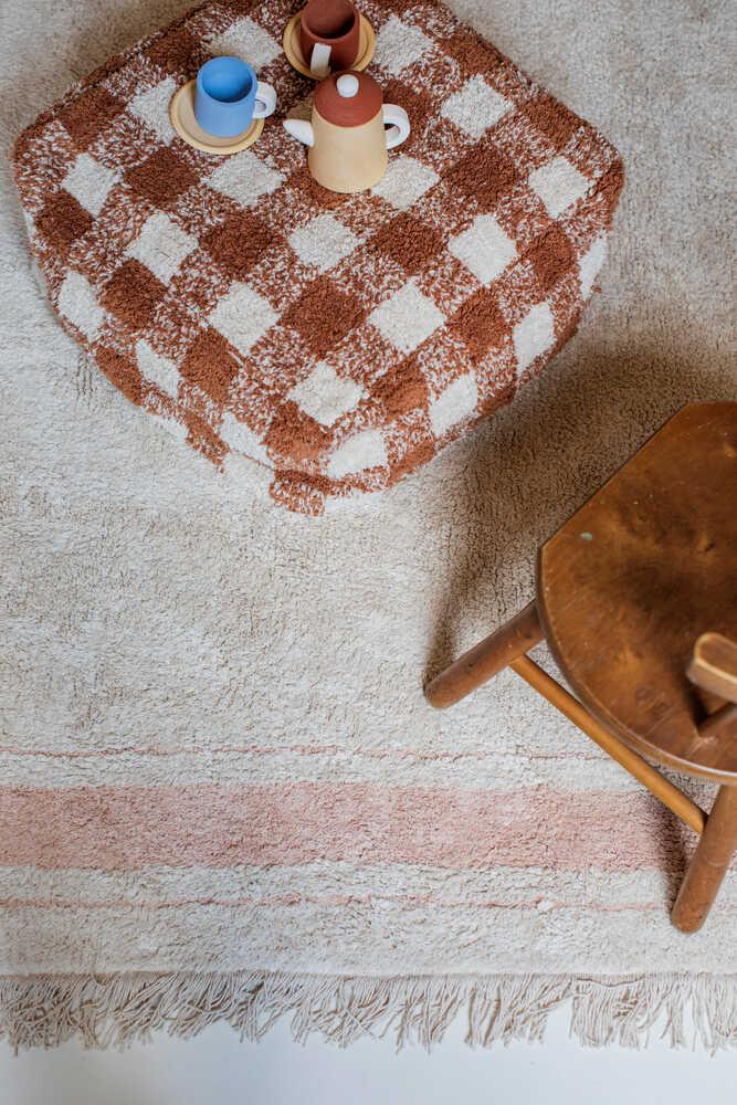 lorena canals Alfombra Lavable Plate Rose Venta caliente