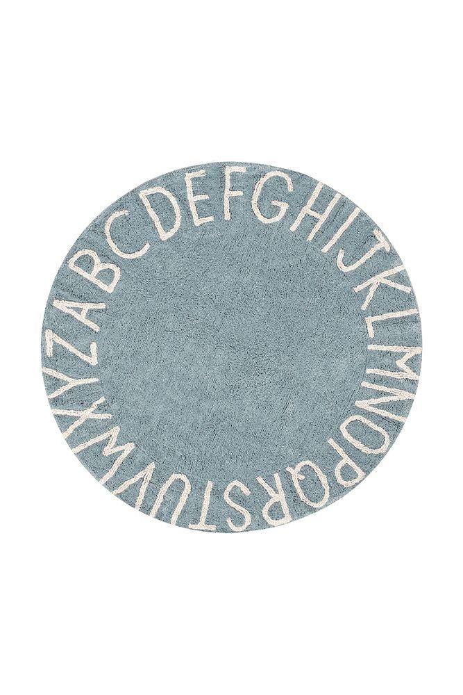 lorena canals ALFOMBRA LAVABLE ABC NATURAL VINTAGE BLUE