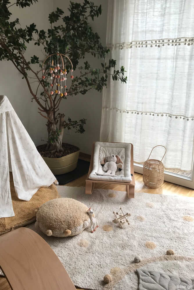 lorena canals ALFOMBRA LAVABLE HIPPY DOTS NATURAL - HONEY ÚLTIMAS EDICIONES