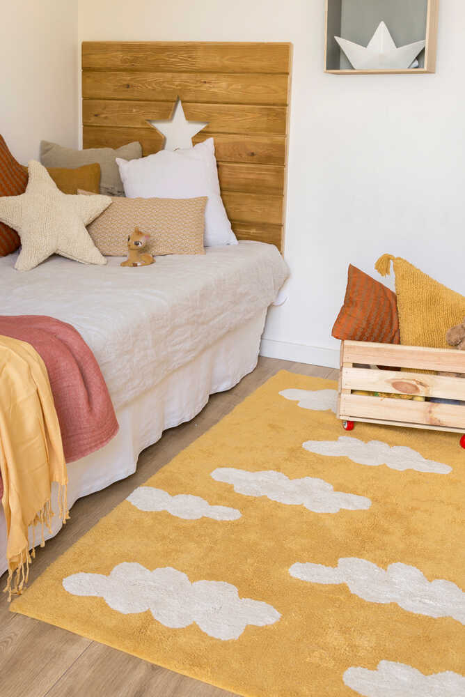 lorena canals ALFOMBRA LAVABLE CLOUDS MUSTARD Oferta exclusiva