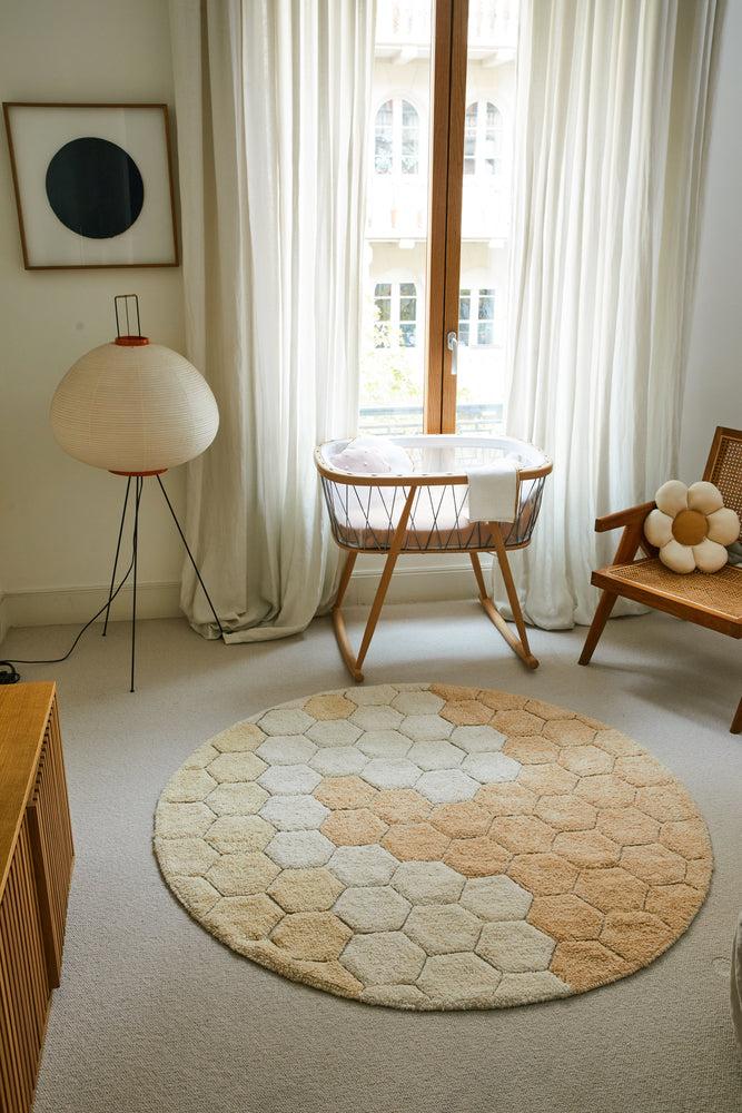 lorena canals ALFOMBRA LAVABLE REDONDA HONEYCOMB GOLDEN Oferta especial de fábrica
