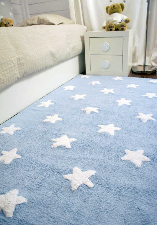 lorena canals ALFOMBRA LAVABLE STARS BLUE Promoción trimestral