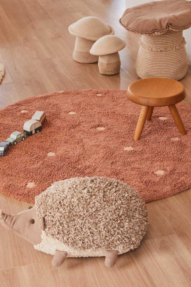 lorena canals ALFOMBRA LAVABLE REDONDA DOT CHESTNUT Tienda de fábrica