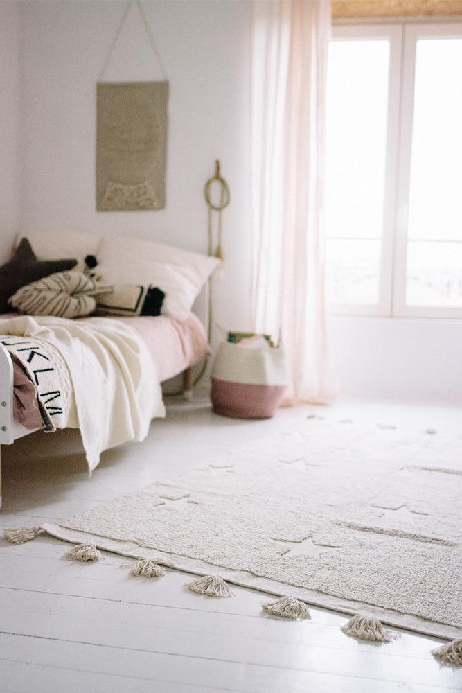 lorena canals ALFOMBRA LAVABLE HIPPY STARS NATURAL Libre de impuestos