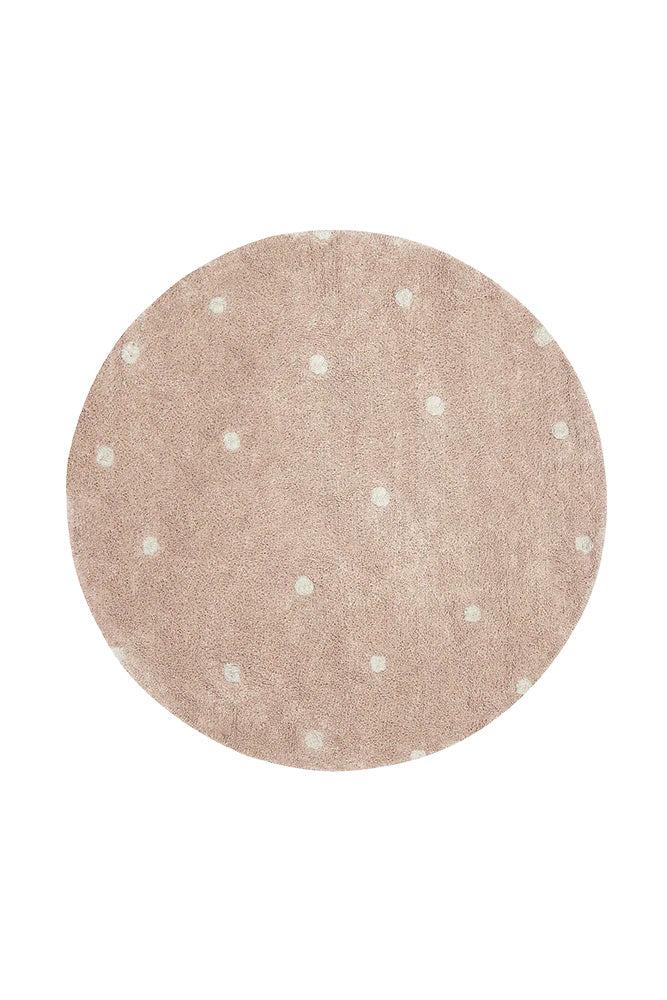 lorena canals ALFOMBRA LAVABLE REDONDA DOT ROSE