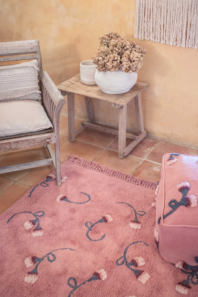 lorena canals ALFOMBRA LAVABLE ENGLISH GARDEN ASH ROSE En oferta