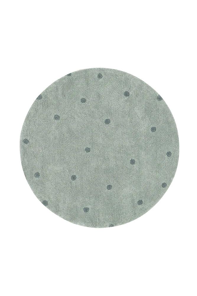 lorena canals ALFOMBRA LAVABLE REDONDA DOT BLUE SAGE Descuento