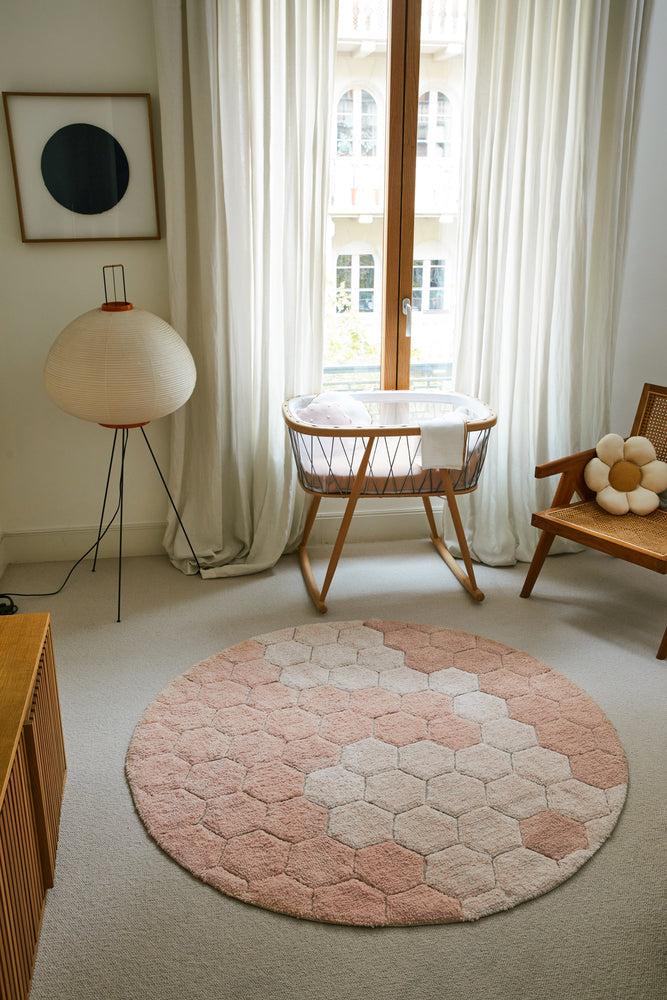 lorena canals ALFOMBRA LAVABLE REDONDA HONEYCOMB ROSE Mejor oferta