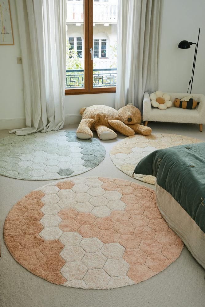 lorena canals ALFOMBRA LAVABLE REDONDA HONEYCOMB ROSE Mejor oferta