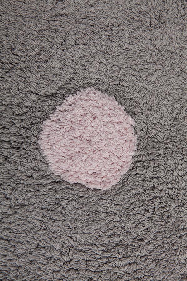 lorena canals ALFOMBRA LAVABLE TRICOLOR LUNARES GRIS-ROSA Precio de fábrica