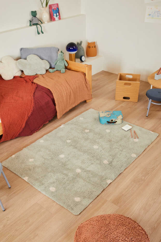 lorena canals ALFOMBRA LAVABLE MINI DOT BLUE SAGE Liquidación