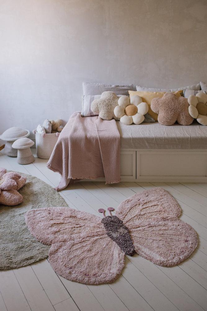 lorena canals ALFOMBRA DE ANIMAL LAVABLE DE ALGODÓN BABY BUTTERFLY Libre de impuestos