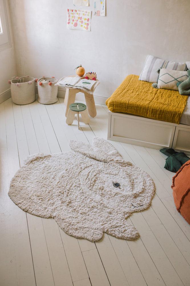 lorena canals ALFOMBRA DE ANIMAL LAVABLE DE ALGODÓN BUNNY Oferta exclusiva