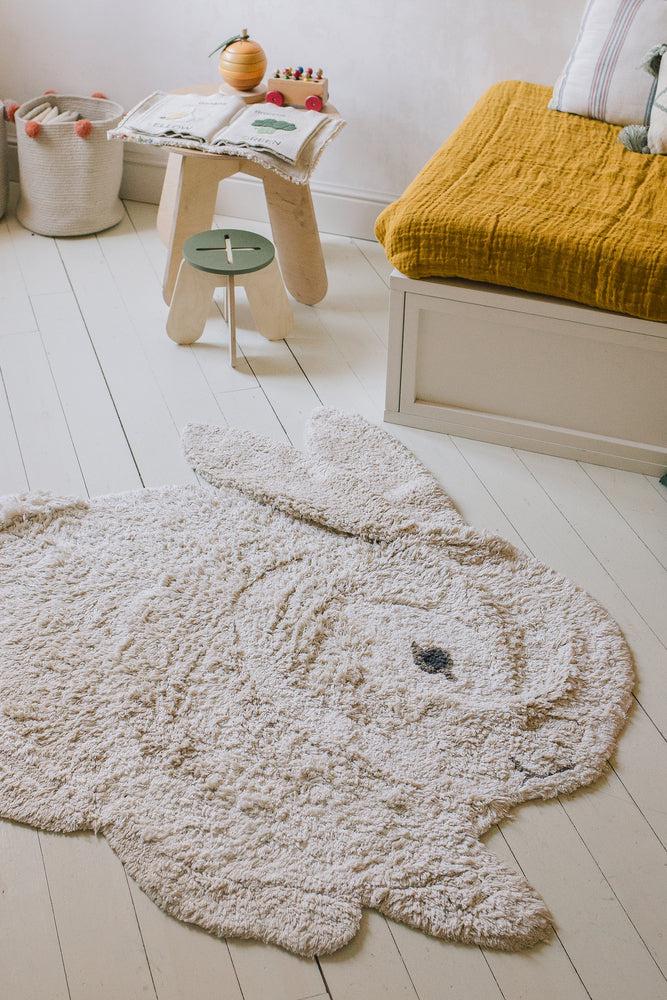 lorena canals ALFOMBRA DE ANIMAL LAVABLE DE ALGODÓN BUNNY Oferta exclusiva